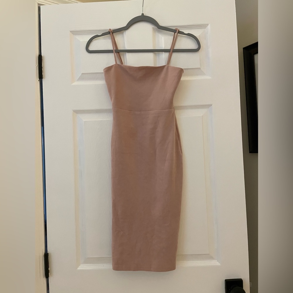 Oh polly pink suede dress
